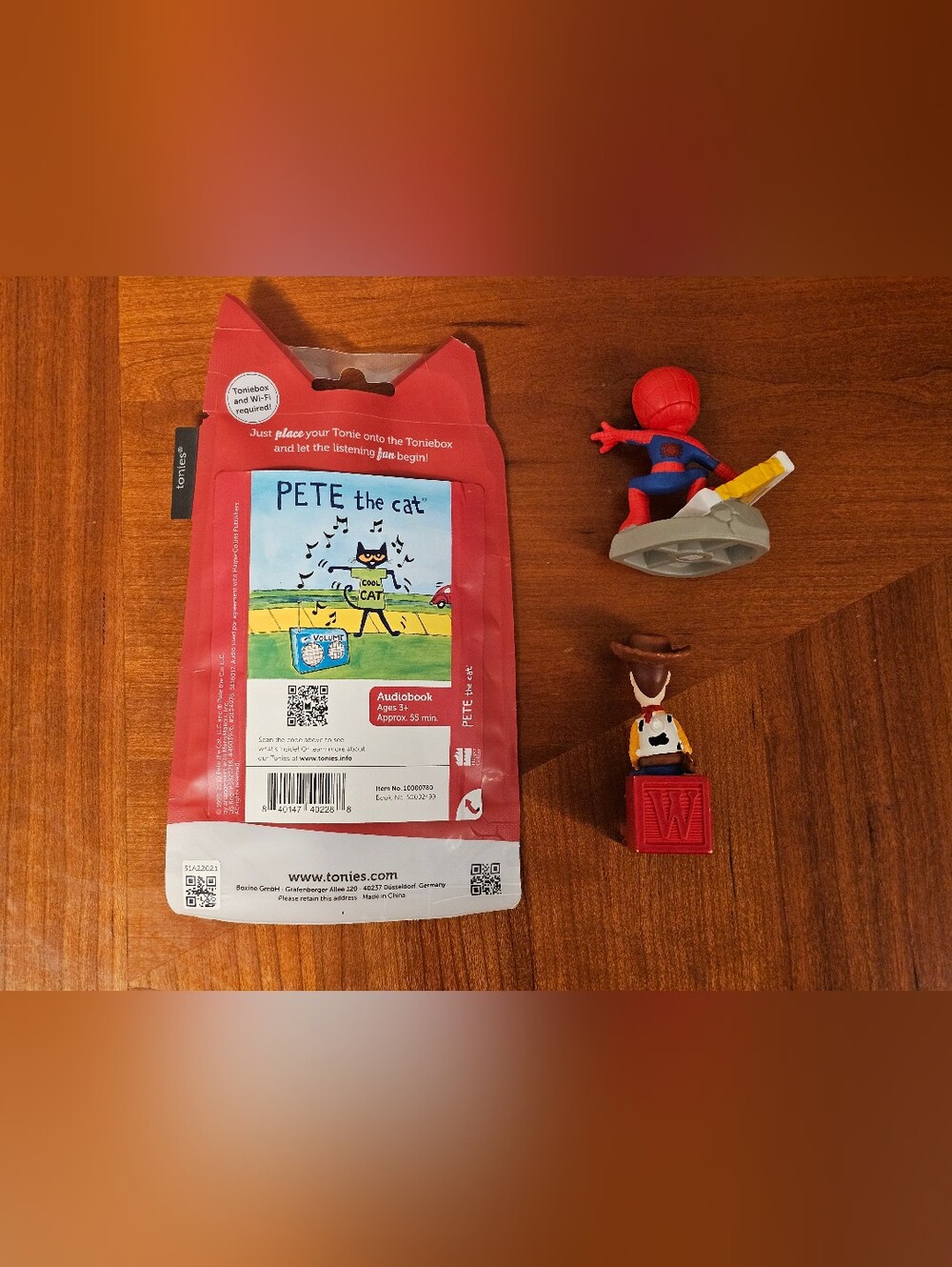 Lot of 3 Tonies Figures - Pete the Cat, Spidey, and Toy Story Woody - Picture 2 of 2